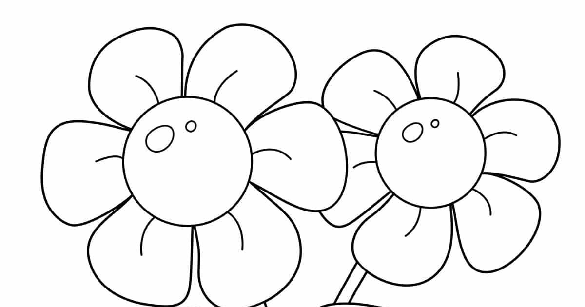 dibujos para colorear de flores para niñas