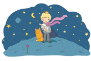 The Little Prince. A fairy tale about a boy, a rose, a planet and a fox.