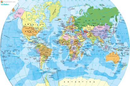 Mapa globo terráqueo imprimir gratis