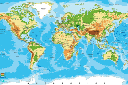 Mapa planisferio terrestre imprimir mapamundi