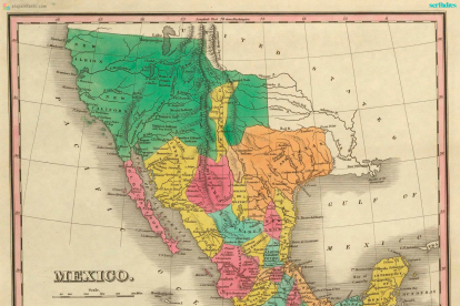 Mapa antiguo de México para imprimir