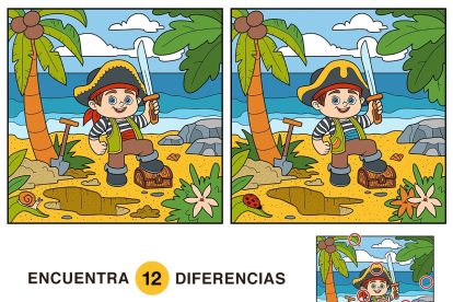 Encuentra las 12 diferencias imprimir niños