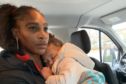 Serena Williams con su hija