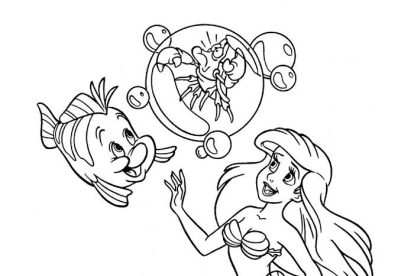 Dibujo de Ariel para colorear