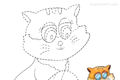 Dibujo de gato para conectar puntos