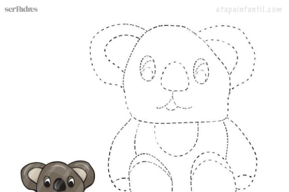 Dibujo de koala para unir puntos