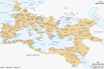 Mapa de ciudades del Imperio romano