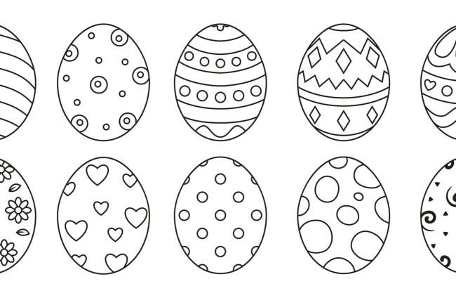  Huevos de Pascua para colorear e imprimir gratis