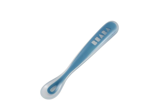 NumNum Juego de cucharas para bebé, para niños a partir de 6 meses, primera  etapa, cuchara de dentición LED para bebés (BLW), alimentación autónoma