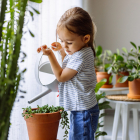 Cuatro beneficios que puede aportar cuidar plantas a los niños