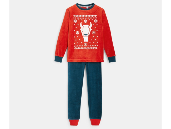 MIXIDON Pijamas de Navidad para Niños Pequeños y Niñas Algodón Ropa de Dormir Manga Larga 2 Piezas Ropa de Niños Pjs 3 a 11 años 
