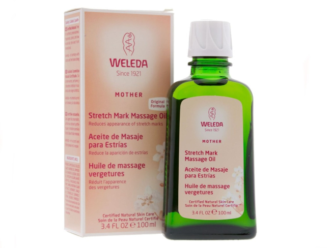 Aceite de masaje para estrías de Weleda