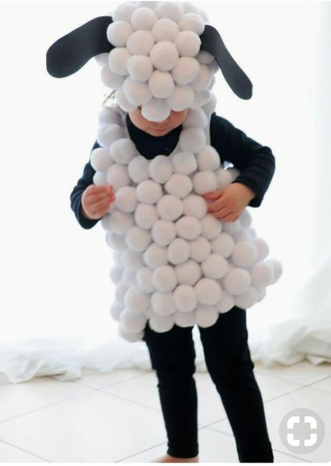 Disfraz casero de ovejita