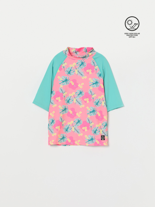 Bañador bebé Niña camiseta rosa estampado frutas - Decathlon