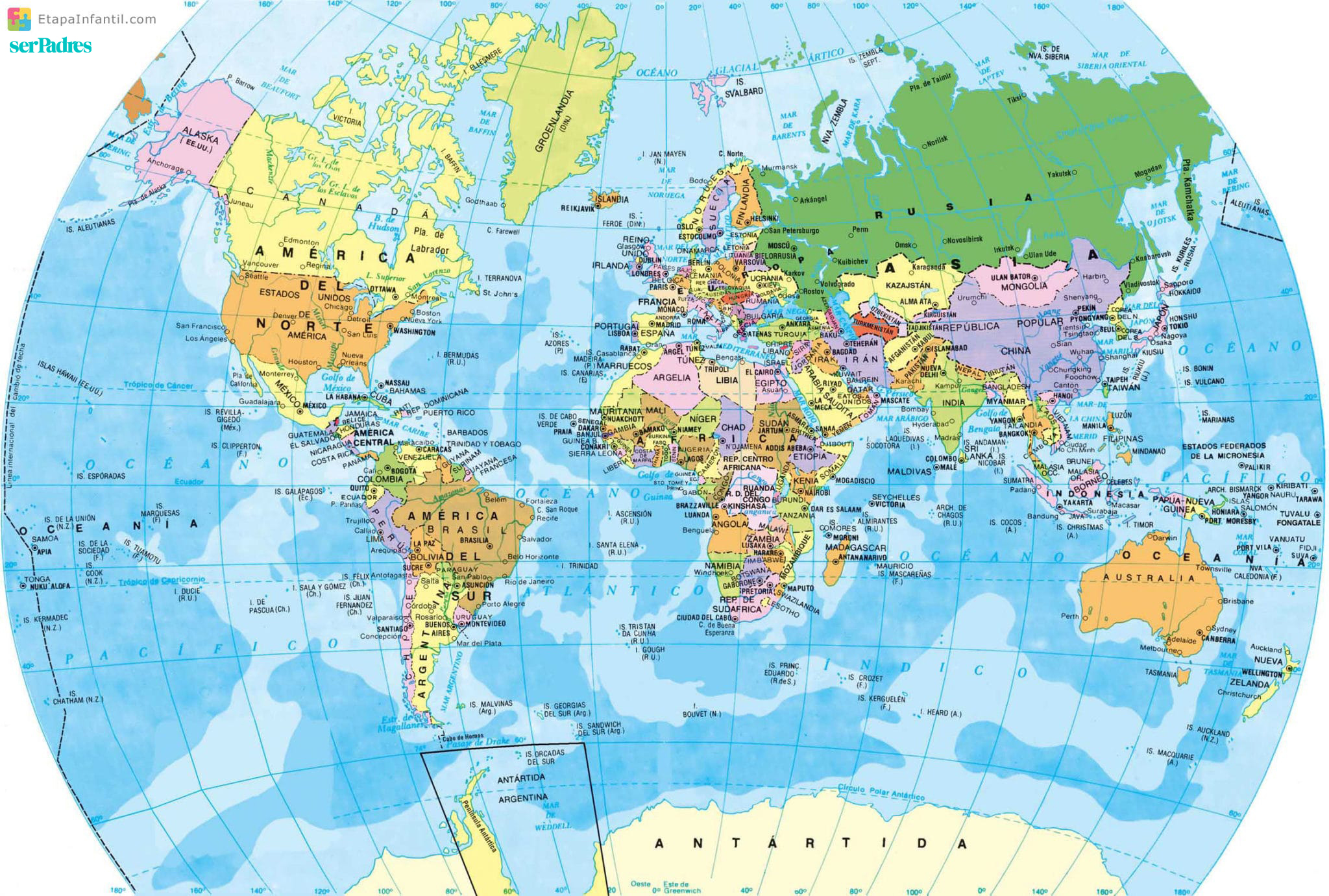 Cómo dibujar un MAPA DEL MUNDO o PLANETA TIERRA / How to draw a WORLD MAP 